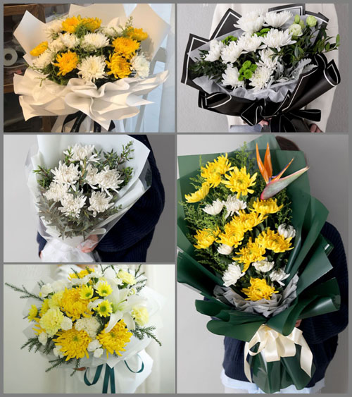 湖北武汉市新洲区辛冲镇铁河村白事花束代送